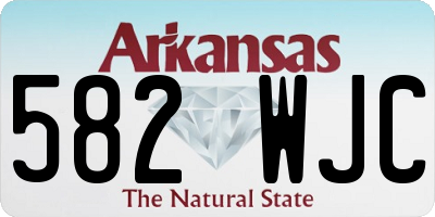 AR license plate 582WJC