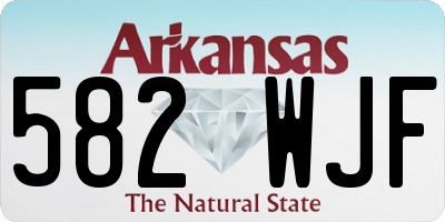 AR license plate 582WJF