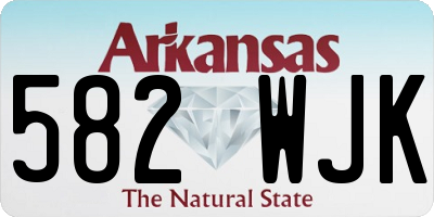 AR license plate 582WJK