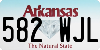 AR license plate 582WJL