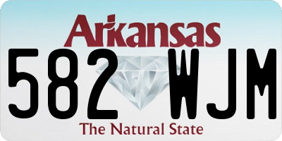 AR license plate 582WJM