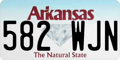 AR license plate 582WJN