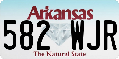AR license plate 582WJR