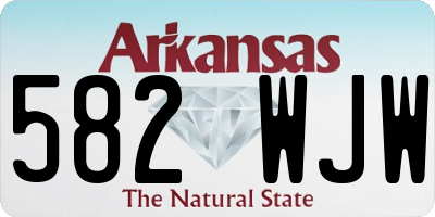 AR license plate 582WJW