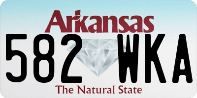 AR license plate 582WKA