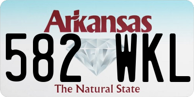 AR license plate 582WKL