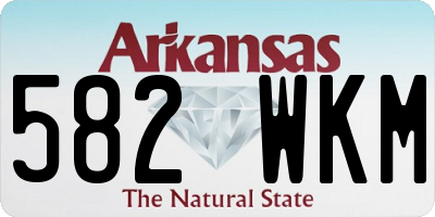 AR license plate 582WKM
