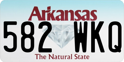 AR license plate 582WKQ