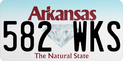 AR license plate 582WKS