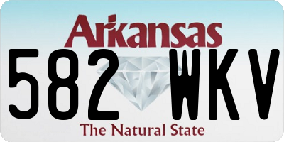 AR license plate 582WKV