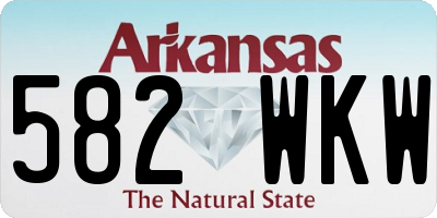 AR license plate 582WKW