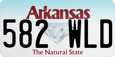 AR license plate 582WLD