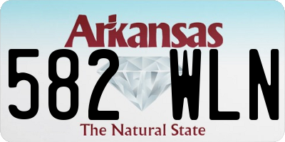 AR license plate 582WLN