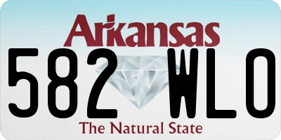 AR license plate 582WLO