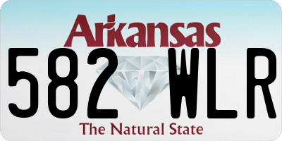 AR license plate 582WLR