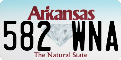 AR license plate 582WNA