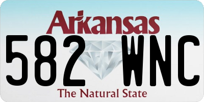 AR license plate 582WNC