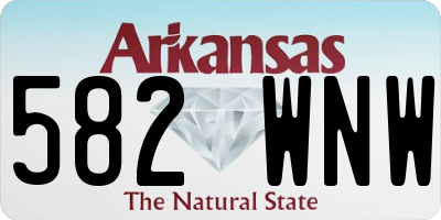 AR license plate 582WNW