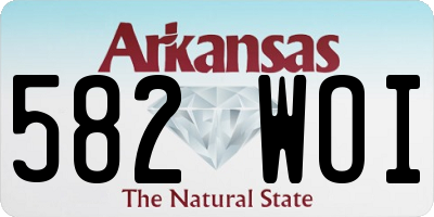 AR license plate 582WOI