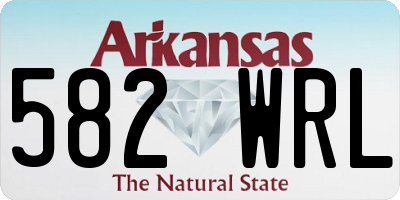 AR license plate 582WRL