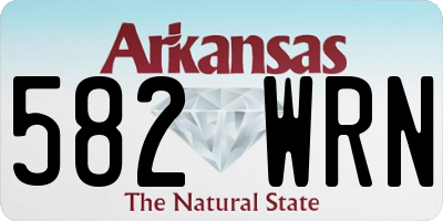 AR license plate 582WRN