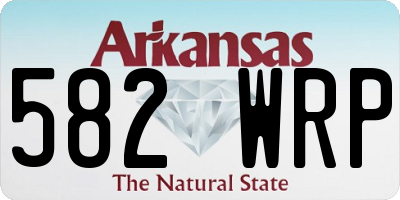 AR license plate 582WRP