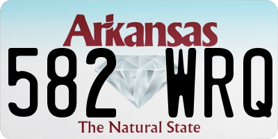 AR license plate 582WRQ