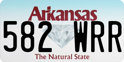 AR license plate 582WRR