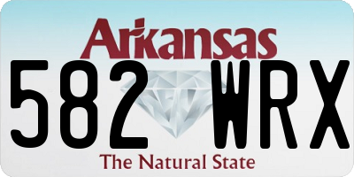 AR license plate 582WRX
