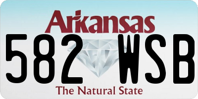 AR license plate 582WSB