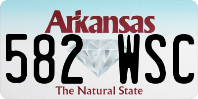AR license plate 582WSC