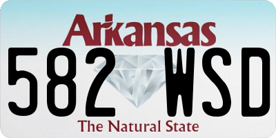 AR license plate 582WSD