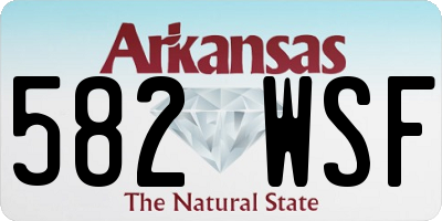 AR license plate 582WSF