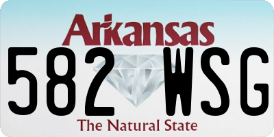 AR license plate 582WSG
