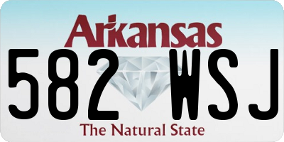 AR license plate 582WSJ