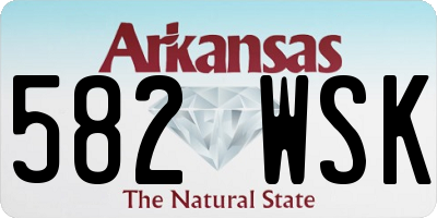 AR license plate 582WSK