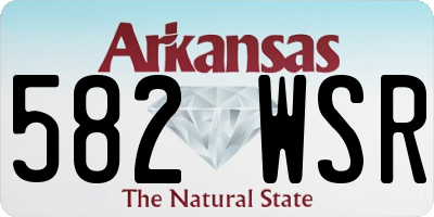AR license plate 582WSR