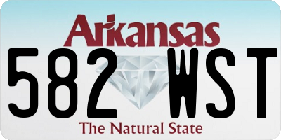 AR license plate 582WST