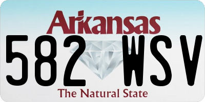 AR license plate 582WSV