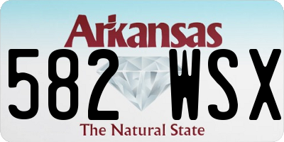 AR license plate 582WSX