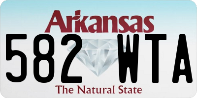 AR license plate 582WTA