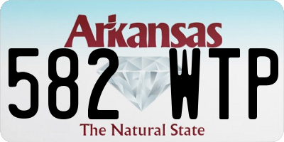 AR license plate 582WTP
