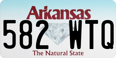 AR license plate 582WTQ