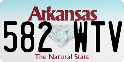 AR license plate 582WTV