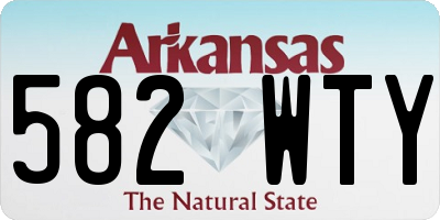 AR license plate 582WTY
