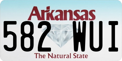 AR license plate 582WUI