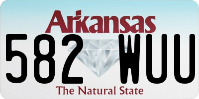AR license plate 582WUU