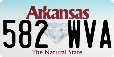 AR license plate 582WVA