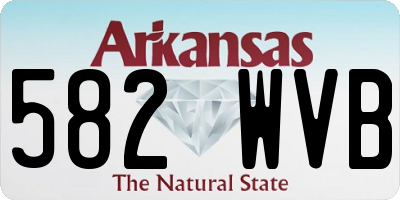 AR license plate 582WVB
