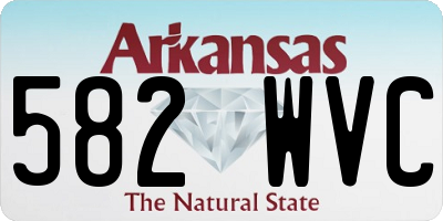 AR license plate 582WVC